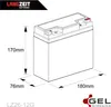 Langzeit Gel Akku 12V 26Ah Blei Akku Produktbild-Vorschau 3