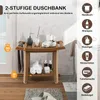 GOPLUS Duschbank mit Ablage, Duschhocker für Beinrasur & Produktbild-Vorschau 2