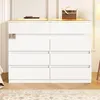 Flieks Sideboard mit Glas & LED-Beleuchtung, 8 Schubladen, Produktbild-Vorschau 4