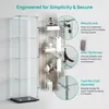 INONEFT Glasvitrine Standvitrine mit LED und Schloss – Produktbild-Vorschau 9