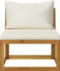 vidaXL 4-Sitzer-Gartensofa mit Auflagen Creme Akazie Produktbild-Vorschau 21