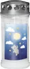 Gedenkkerze klein, Br/Mond mit Silberdeckel, Brenndauer bis Produktbild-Vorschau 1