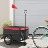 Fahrradanhänger Schwarz und Rot 30 kg Eisen - Produktbild-Vorschau 1