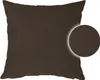 Kissenbezug 60x60 cm braun Struktur Leinenoptik Kissenhülle Produktbild-Vorschau 2