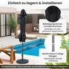 Parasol COSTWAY φ230cm, parasol de jardin avec manivelle et Voir les images du produit 7