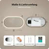 Mirlux LED Badspiegel oval 100 x 50 cm mit schwarzem Rahmen Produktbild-Vorschau 7