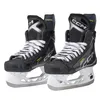 A pair of black CCM Tacks XF70 ice hockey skates are shown against a white background. Podgląd zdjęcia produktu