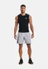 A man wearing a black sleeveless shirt and gray shorts stands against a white background. Náhľad obrázku produktu