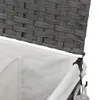 vidaXL Wäschekorb mit Rollen Grau 60x35x60,5 cm Rattan Produktbild-Vorschau 9