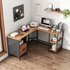 Biurko narożne komputerowe narożne rustykalne loft vintage Podgląd zdjęcia produktu 5