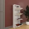 Furni24 Metall Schuhschrank Weiß schmal – Schuhkipper mit 4 Produktbild-Vorschau 12