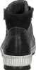 A rear view of a black boot. Voir les images du produit