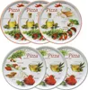 lot de 6 assiettes à pizza Napoli Green & Red Ø 33,8 cm Voir les images du produit 1