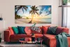 MuchoWow® Poster Sonnenuntergang - Strand - Palme 160x80 cm Produktbild-Vorschau 2