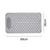 Šedá koupelnová rohož z PVC, 69 × 36 cm, s přísavkami, Náhled obrázku produktu 13