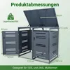 COSTWAY: ripostiglio per bidoni della spazzatura da 2x120 Anteprima dell’immagine prodotto 4