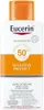 A product shot of a bottle of Eucerin sunscreen. Voir les images du produit