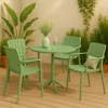 VORTIVO Gartenstuhl 2er Set Grün – stapelbar, wetterfest, Produktbild-Vorschau 9