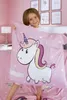 Hochwertige Einhorn Bettwäsche 135x200 für Mädchen Unicorn Produktbild-Vorschau 3