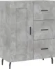 vidaXL Příborník betonový šedý 69,5x34x90 cm odvozený Náhled obrázku produktu 2