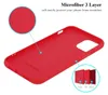 A red phone case is shown from the inside, with close-up views of its texture and layers. Produktbild-Vorschau