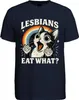 Lesbian eat what cat rainbow retro funny queer sweet Podgląd zdjęcia produktu 2