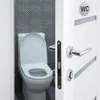 Relaxdays WC Schild, 4er Set, rund, Türschild zum Produktbild-Vorschau 6