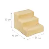 A beige, three-step pet stair with dimensions indicated by measurement lines and text. Náhled obrázku produktu
