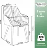 2er Set Velours Esszimmerstühle mit Ziernähten FLORENCE Produktbild-Vorschau 3