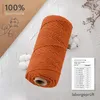 Makramee Garn (Terracotta) 3mm x 100m - 100% Baumwolle Produktbild-Vorschau 2