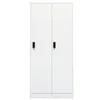 vidaXL Kleiderschrank Weiß 80x50x180 cm Stahl -  Produktbild-Vorschau 3