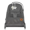 A gray baby bouncer with hanging toys. Produktbild-Vorschau