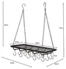 Eisen Topfhänger schwarz 60x28x7cm Wurstkrone Kräuterkorb Produktbild-Vorschau 2