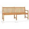 vidaXL Gartenbank 180 cm Massivholz Teak - Gartenbank - Produktbild-Vorschau 8