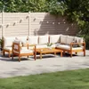 6-tlg. Garten-Sofagarnitur mit Kissen Massivholz Akazie Produktbild-Vorschau 2
