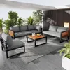 Gartenlounge-Set,Gartensofa-Set für 5-6 Personen, Modernes Produktbild-Vorschau 2