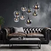 Hängeleuchte, Glas Metall, Schwarz-Rauchfarbe, L 105 cm Produktbild-Vorschau 8