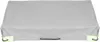 A gray protective cover for an outdoor item, possibly furniture or an appliance. The cover has reflective yellow accents on the corners and a black drawstring at the bottom for tightening. Náhľad obrázku produktu