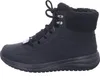 A side view of a black Skechers boot. Voir les images du produit