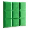 A square green upholstered panel with a quilted pattern, displayed against a white background. Anteprima dell’immagine prodotto