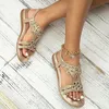 ASKSA Femmes sandales paillettes été, sandales strass Voir les images du produit 5