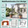 KOMFOTTEU Rosenbogen mit Tür, Gartenbogen aus Metall mit Produktbild-Vorschau 5