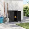 vidaXL Armoire de jardin noir 65x37x85 cm PP Voir les images du produit 3