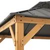 Zedernholz Gazebo KAPS mit Solar - 330cm x 330cm, braun Produktbild-Vorschau 4