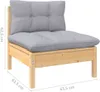 vidaXL 7-tlg. Garten-Lounge-Set mit Grauen Kissen Produktbild-Vorschau 12