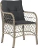 vidaXL Gartenstühle mit Kissen 2 Stk. Hellgrau Poly Rattan Produktbild-Vorschau 4
