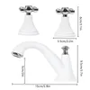 A diagram showing the dimensions of a white faucet with silver accents. Produktbild-Vorschau