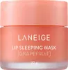 A close-up studio shot of a pink jar of Laneige Lip Sleeping Mask Grapefruit. Produktbild-Vorschau