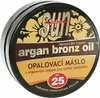 A close-up, slightly angled view of a round jar of Argan Bronz Oil with SPF 25. Produktbild-Vorschau