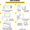 A series of diagrams illustrating the installation steps for a Murphy bed mechanism. Náhled obrázku produktu